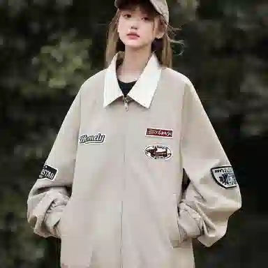 水中花 复式学院风小众设计感潮牌棒球服 男女同款