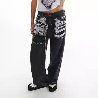 CONP Vintage Straight-Leg Jeans Carbon Grey