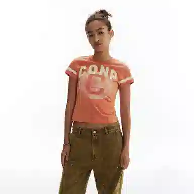 CONP Retro Crewneck T-Shirt Grapefruit Red