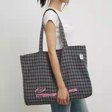 CONP Two Sided Girds Tote Bag