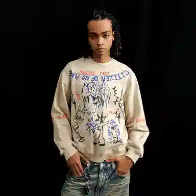 CONP AW24 Monster Park Graffiti Crewneck Sweatshirt