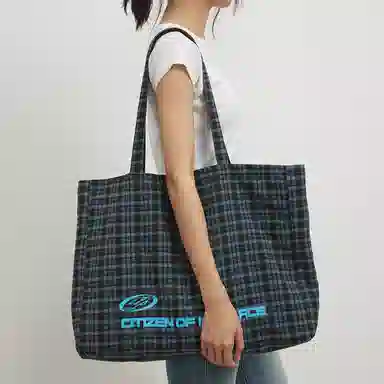 CONP Two Sided Girds Tote Bag