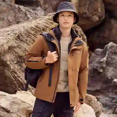 雅鹿 连帽拉链舒适羽绒服 男女同款