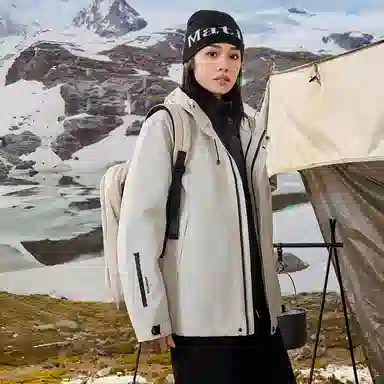 雅鹿 连帽拉链舒适羽绒服 男女同款