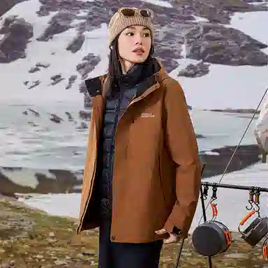 雅鹿 连帽拉链舒适羽绒服 男女同款