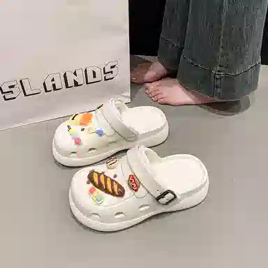 小鹿米利 萌趣可爱个性 防滑包头拖鞋 女