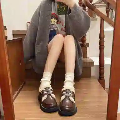 小鹿米利 休闲加绒加厚 乐福鞋 女款