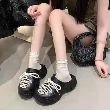 小鹿米利 流行时尚 防滑包头拖鞋 女