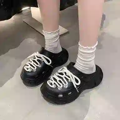 小鹿米利 流行时尚 防滑包头拖鞋 女