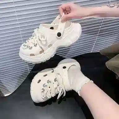 小鹿米利 流行时尚 防滑包头拖鞋 女