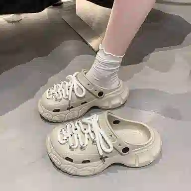 小鹿米利 流行时尚 防滑包头拖鞋 女