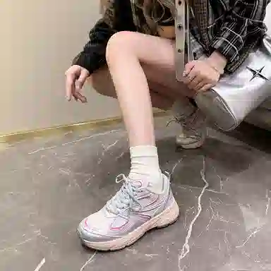 小鹿米利 时尚 耐磨 低帮 老爹鞋 女款