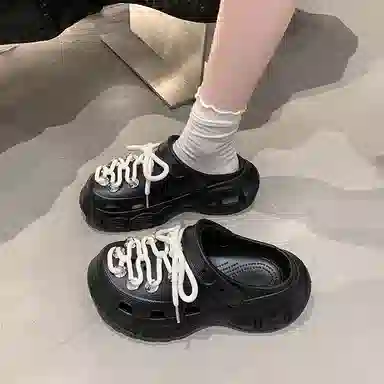 小鹿米利 流行时尚 防滑包头拖鞋 女