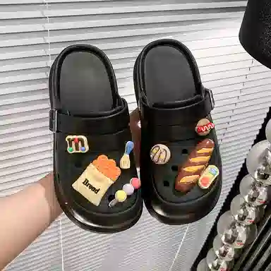 小鹿米利 萌趣可爱个性 防滑包头拖鞋 女