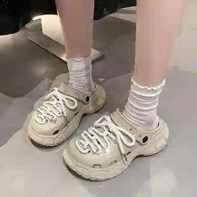 小鹿米利 流行时尚 防滑包头拖鞋 女