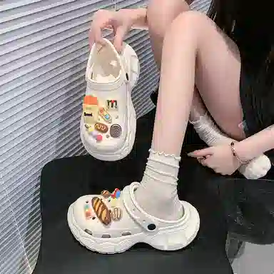 小鹿米利 休闲时尚百搭 防滑包头拖鞋 女