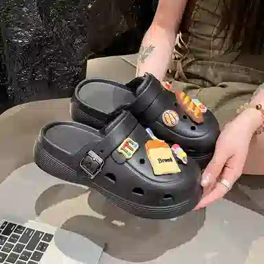 小鹿米利 萌趣可爱个性 防滑包头拖鞋 女