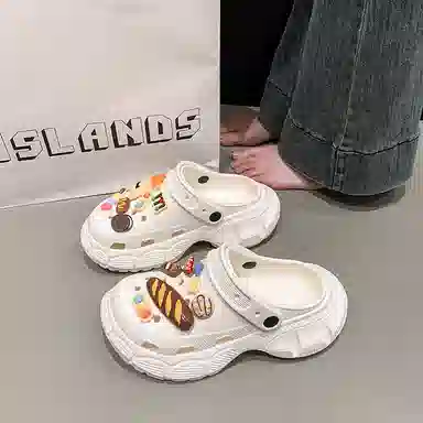 小鹿米利 休闲时尚百搭 防滑包头拖鞋 女