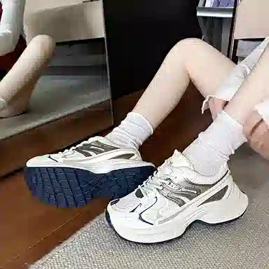 小鹿米利 复古松糕厚底小个子休闲运动 防滑耐磨 低帮 老爹鞋 女