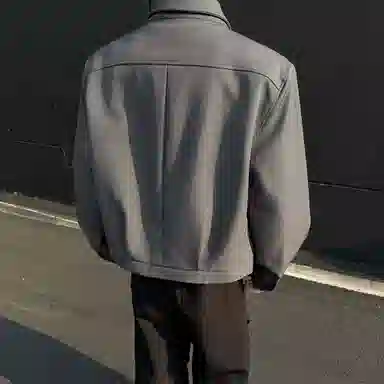 布客行 韩系复古垫肩短款翻领西装 日常通勤百搭氛围感夹克外套 男女同款