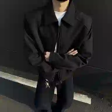 布客行 韩系复古垫肩短款翻领西装 日常通勤百搭氛围感夹克外套 男女同款