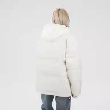 快鱼 美式高街涂鸦创意流体字母通勤宽松百搭羽绒服 男女同款