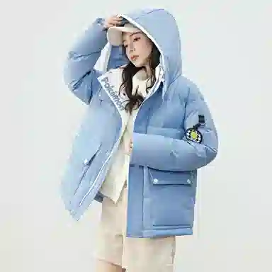 鸭鸭 气质时尚可爱连帽防风抗寒保暖羽绒服 女款