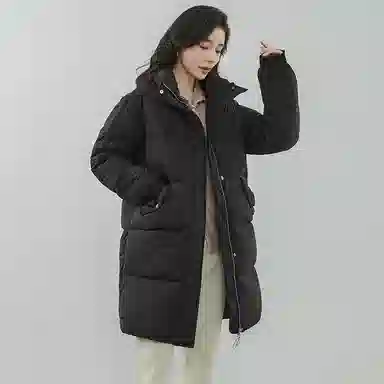 鸭鸭 休闲纯色加厚保暖羽绒服 女款