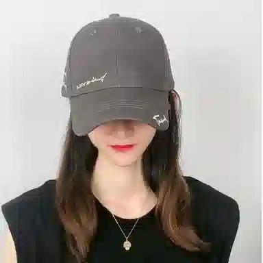 冠辉 四季款潮流百搭字母刺绣运动遮阳街头时尚显脸小棒硬顶潮流宽大 棉 鸭舌帽 男女同款情侣款