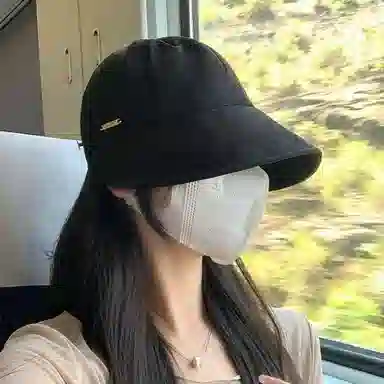 冠辉 遮脸春秋季防紫外线遮阳帽 涤纶 渔夫帽 男女同款情侣款