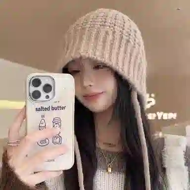 冠辉 显脸小秋冬百搭保暖防寒韩版百搭保暖防寒显脸小时尚 针织 渔夫帽 女款