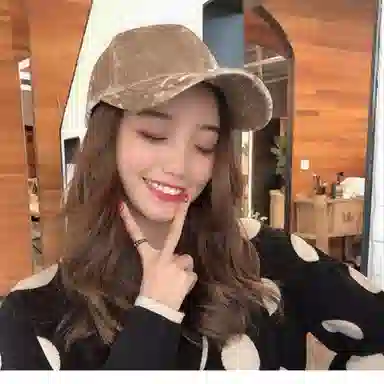 冠辉 韩版光板遮阳帽秋冬时尚嘻哈帽潮时尚加厚显脸小出游百搭保暖防风 金丝绒 鸭舌帽 男女同款情侣款