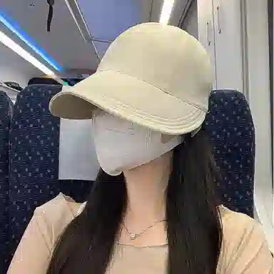 冠辉 遮脸春秋季防紫外线遮阳帽 涤纶 渔夫帽 男女同款情侣款