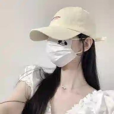 冠辉 夏季时尚小熊字母刺绣韩版休闲透气登山帽弯檐韩版百搭时尚网红显脸小遮阳 棉 鸭舌帽 男女同款情侣款