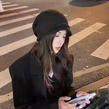 冠辉 韩系时尚透气秋冬季加厚冷帽慵懒堆堆帽秋冬小檐贝雷帽子韩保暖百搭气质大头围 针织 绒线帽 男女同款情侣款