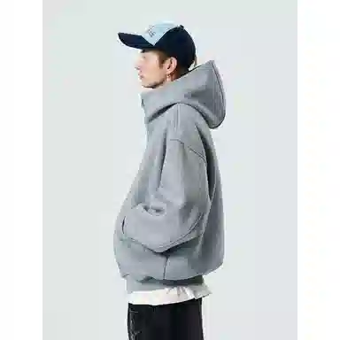 帝狼牛 美式潮牌重磅廓形连帽春秋季百搭开衫外套卫衣 男女同款