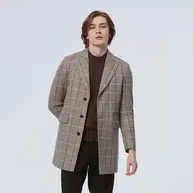 LIU·JO UOMO Plaid Coat Camel