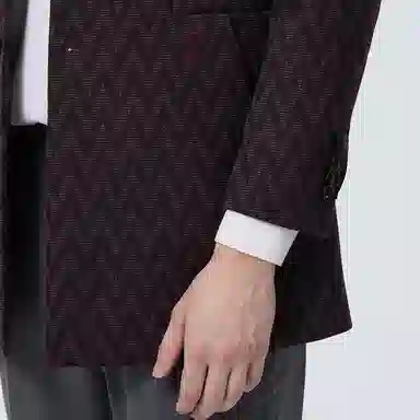 LIU·JO UOMO FW23 Jacquard Coat Dark Red