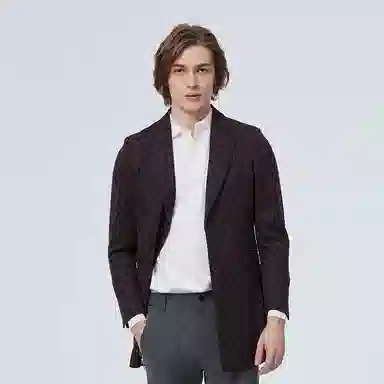 LIU·JO UOMO FW23 Jacquard Coat Dark Red