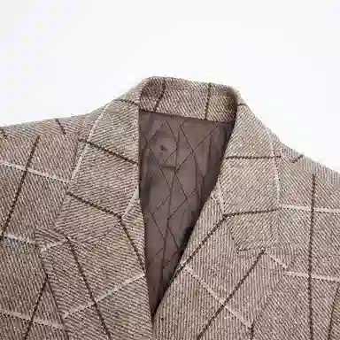 LIU·JO UOMO Plaid Coat Camel