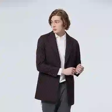 LIU·JO UOMO FW23 Jacquard Coat Dark Red