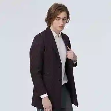 LIU·JO UOMO FW23 Jacquard Coat Dark Red