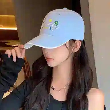 NBJH Dopamine Macaron Floral Embroidery Cap