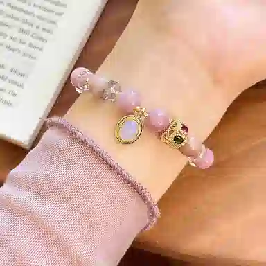 【流浪磁场】 指尖瑰宝 复古潮流财源广进招财进宝八方来财诸事顺利好运连连平安喜乐阖家幸福转运珠#好运天然 蔷薇石 手串 女款