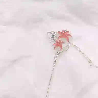 【美人如斯】 指尖瑰宝 新中式古风花朵蝴蝶流苏优雅大方小众轻奢不规则镂空步摇盘发旗袍汉服 合金 发簪 女款