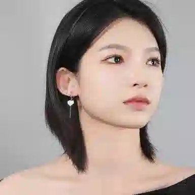 指尖瑰宝 不对称笑脸爱心小狗流苏温柔甜美氛围感小众百搭设计轻奢 铜 耳环 女款