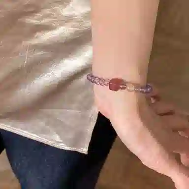 指尖瑰宝 紫气东来 新中式国风招财纳福好运暴富吉祥平安节节高升时来运转桃花不断复古方糖手饰天然 紫水晶 手串 男女同款情侣款