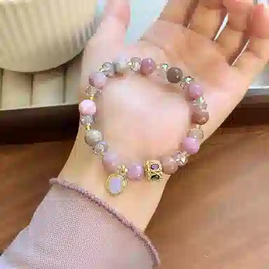 【流浪磁场】 指尖瑰宝 复古潮流财源广进招财进宝八方来财诸事顺利好运连连平安喜乐阖家幸福转运珠#好运天然 蔷薇石 手串 女款