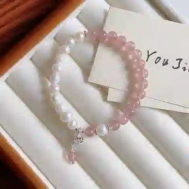 【莓你不行】 指尖瑰宝 好运暴富招桃花旺姻缘珠事顺利讨你欢喜简约小众#好运天然 草莓晶 手串 男女同款情侣款