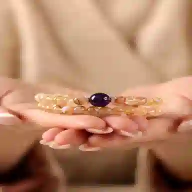 【鎏金岁月】 指尖瑰宝 吸金转运有钱花有桃花事业运爆棚时来运转招财纳福新中式复古#好运天然 黄水晶 手串 男女同款情侣款